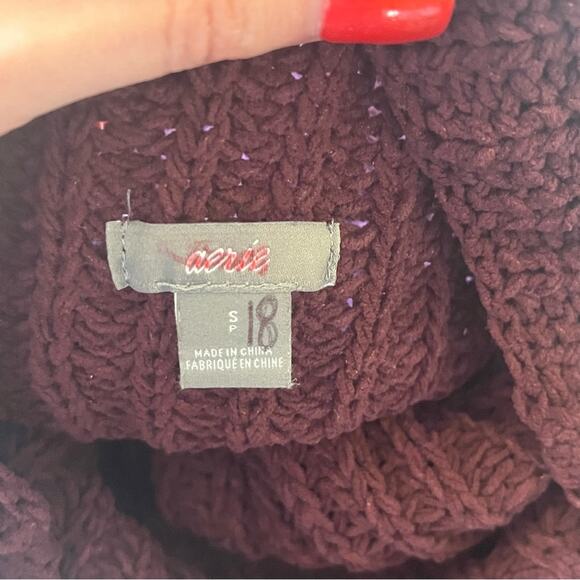 Aerie Burgundy Long Sleeve Turtle Neck Sweater Size Small - Picture 3 of 11